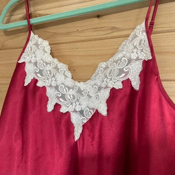 Red Lace Slip Dress With A 68 A - Picture 2 of 5